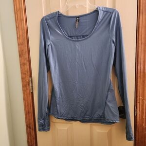 90° Degrees longsleeve yoga wicking shirt thumbholes lovely sea green Sz Small